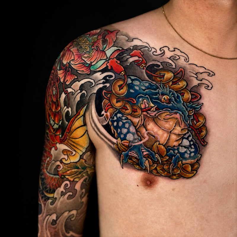 Color skull colour tattoo — Tattoo Things Studio Johor Bahru