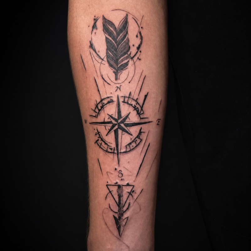 Fine line botanical tattoo — Tattoo Things Studio Johor Bahru