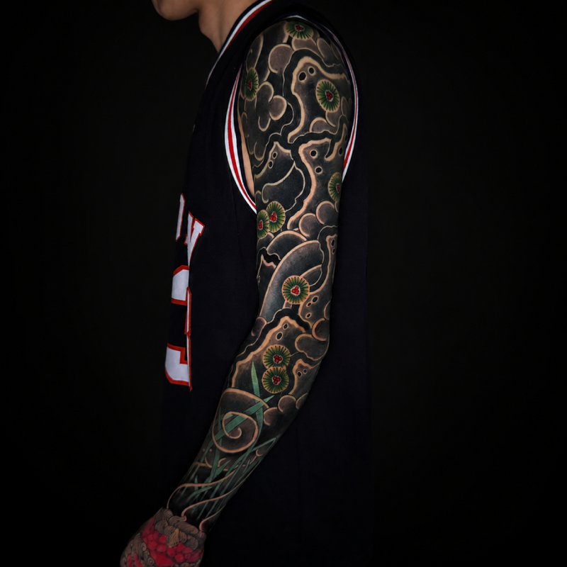 Japanese traditional full sleeve tattoo — Tattoo Things Studio JB